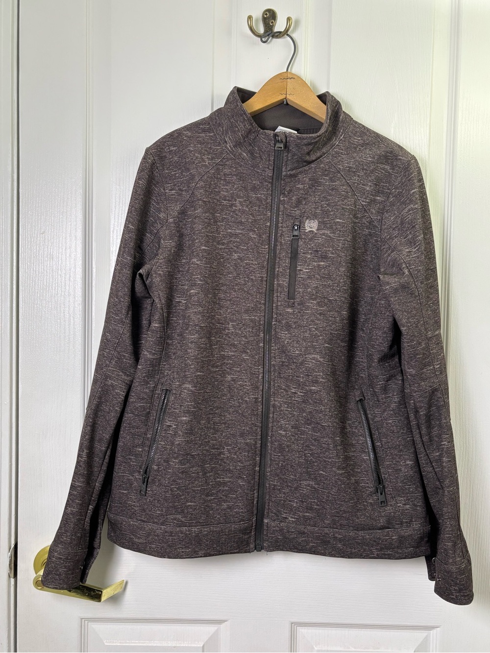 Cinch Ladies Bonded Gray Heather Soft Shell Full Zip Jacket